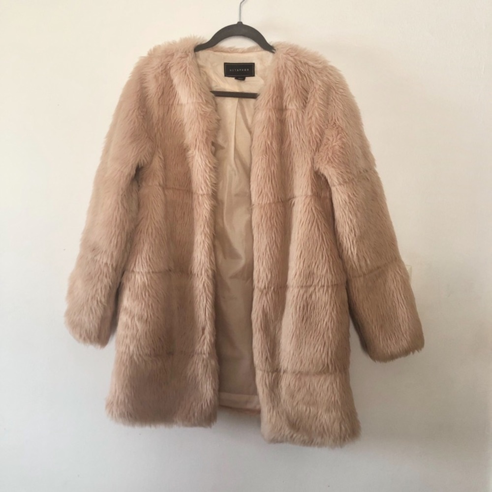 Metaphor Faux Fur Coat